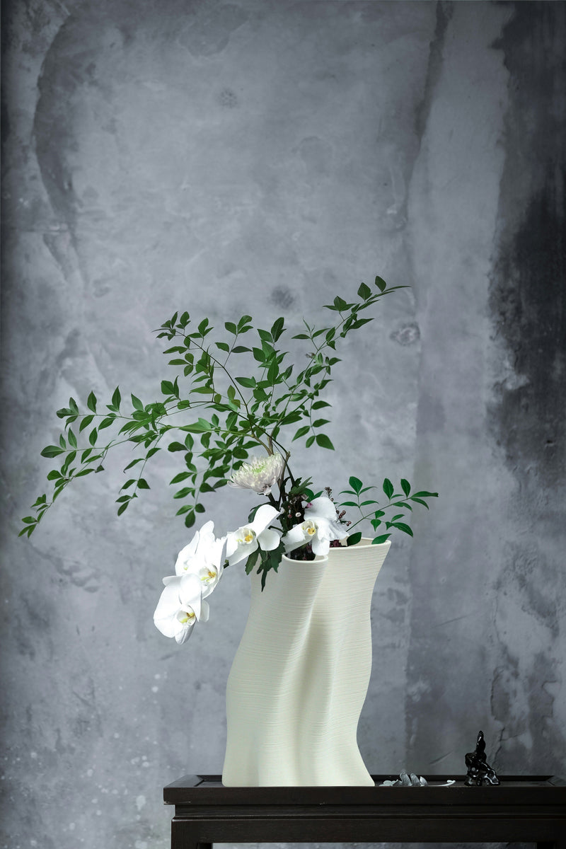 3D Printed Vase - White Ceramic Vase – Olly & Rose