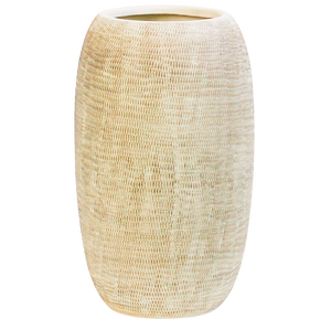 Athena Vase - Large Flower Vase - Aged Off-White Ceramic Vases Patterned