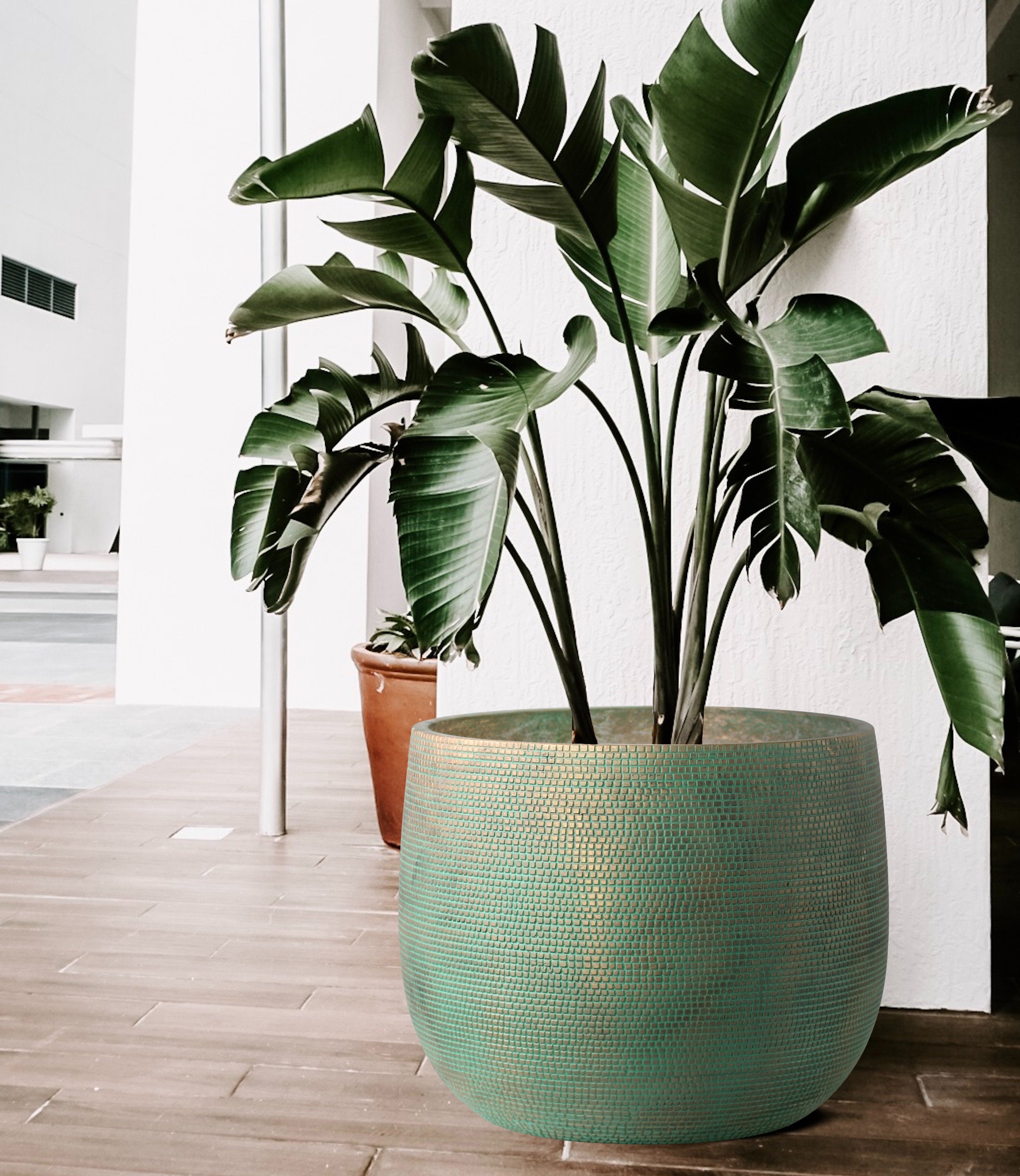 40cm indoor plant pot Olly & Rose Extra Large Plant Pot Patterned