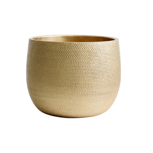 Olly & Rose Extra Large Plant Pot Patterned - Barcelona Gold Garden Planter - XL Flower Pot  - 40cm