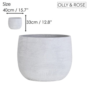 Olly & Rose Extra Large Plant Pot Patterned - Barcelona Gold Garden Planter - XL Flower Pot  - 40cm