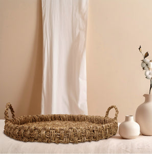 Olly & Rose Extra Large 58cm Diameter Tray - XL  Handwoven Sea Grass Tray