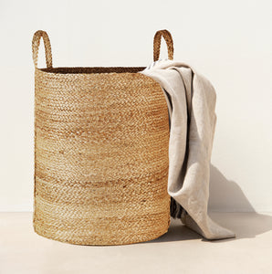 Olly & Rose Large Premium Woven Jute Handmade Storage Baskets 40cm x 50cm Large Baskets