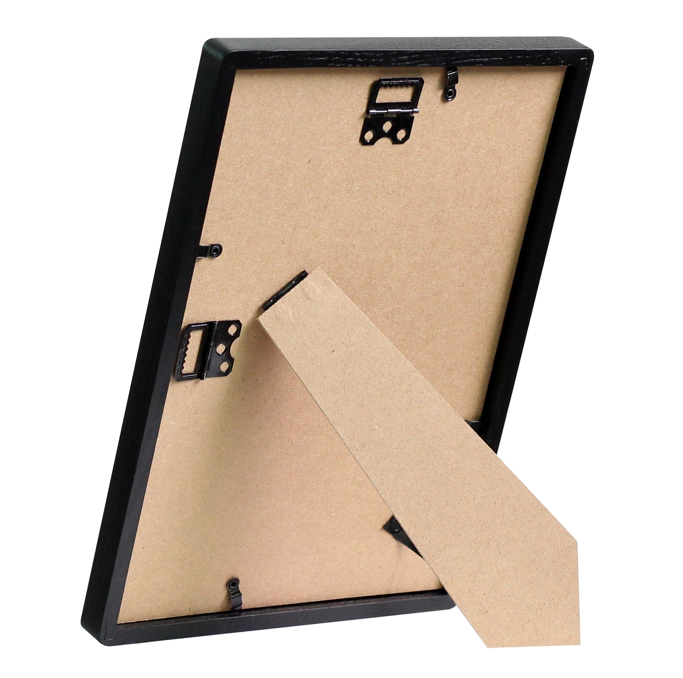 A4 Solid Oak Picture Frame - Matt Black Wood Grain Finish with Ultra ClearView Perspex