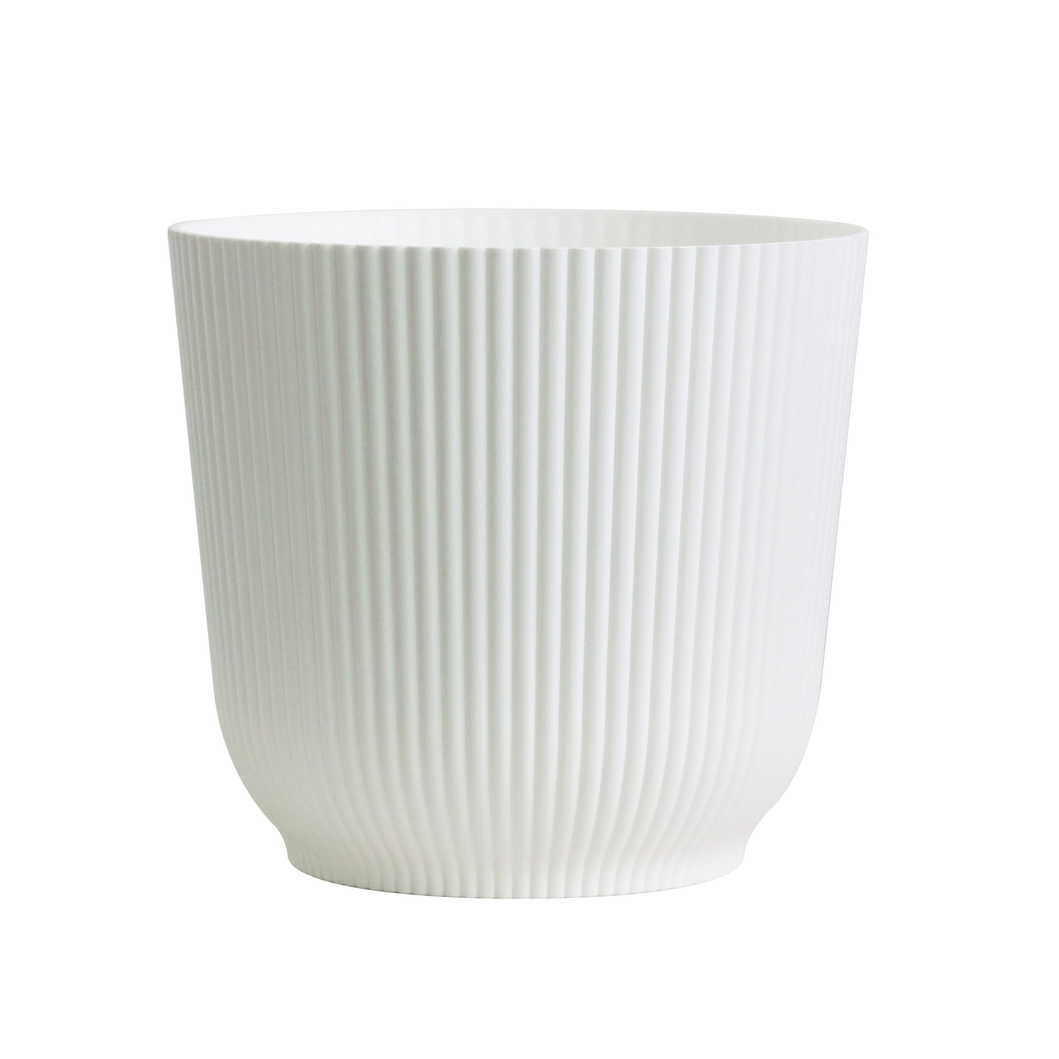 plastic plant pots 15cm Oxford 15cm Matt White Premium Toughened Plastic Plant Pots