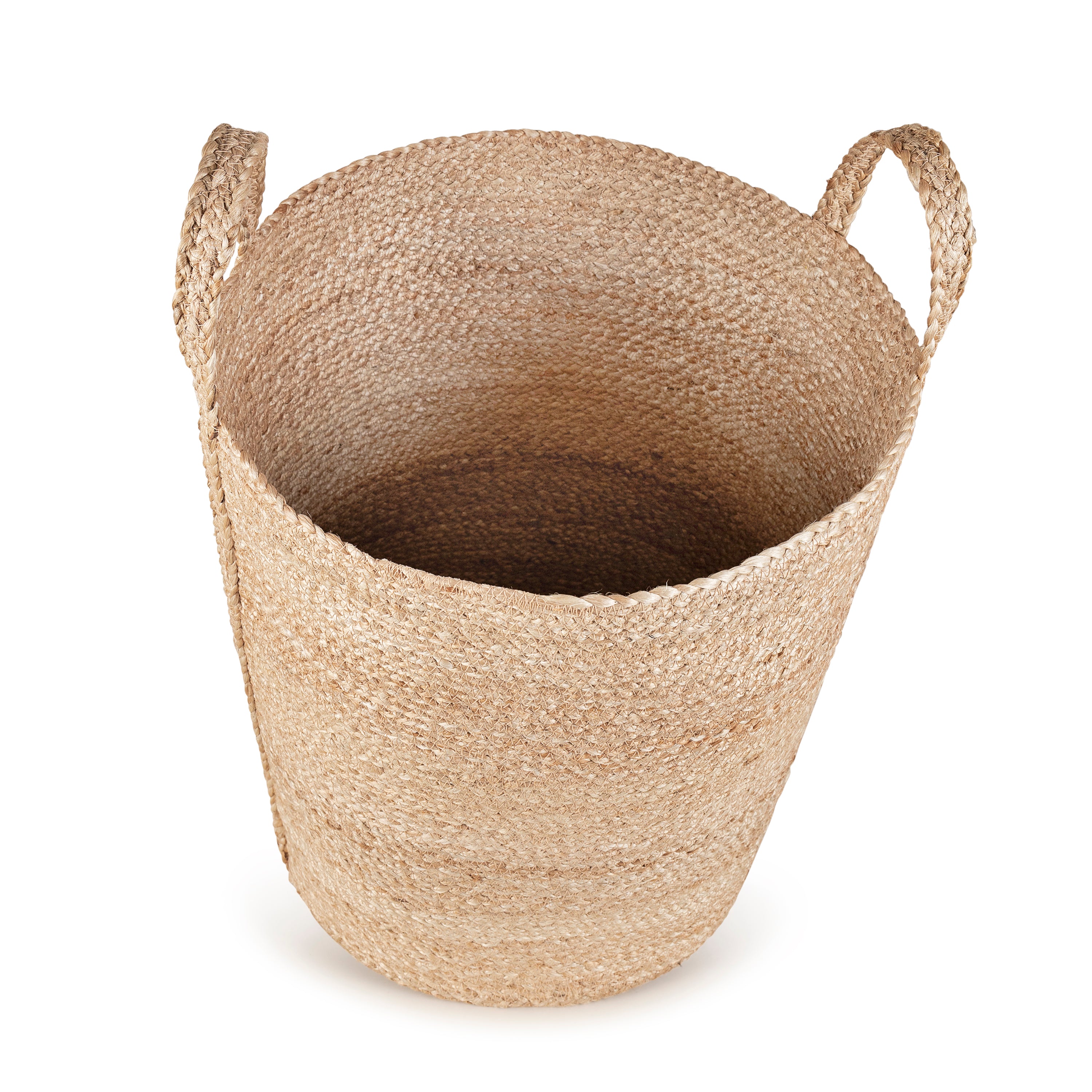 Olly & Rose Large Premium Woven Jute Handmade Storage Baskets 40cm x 50cm Large Baskets