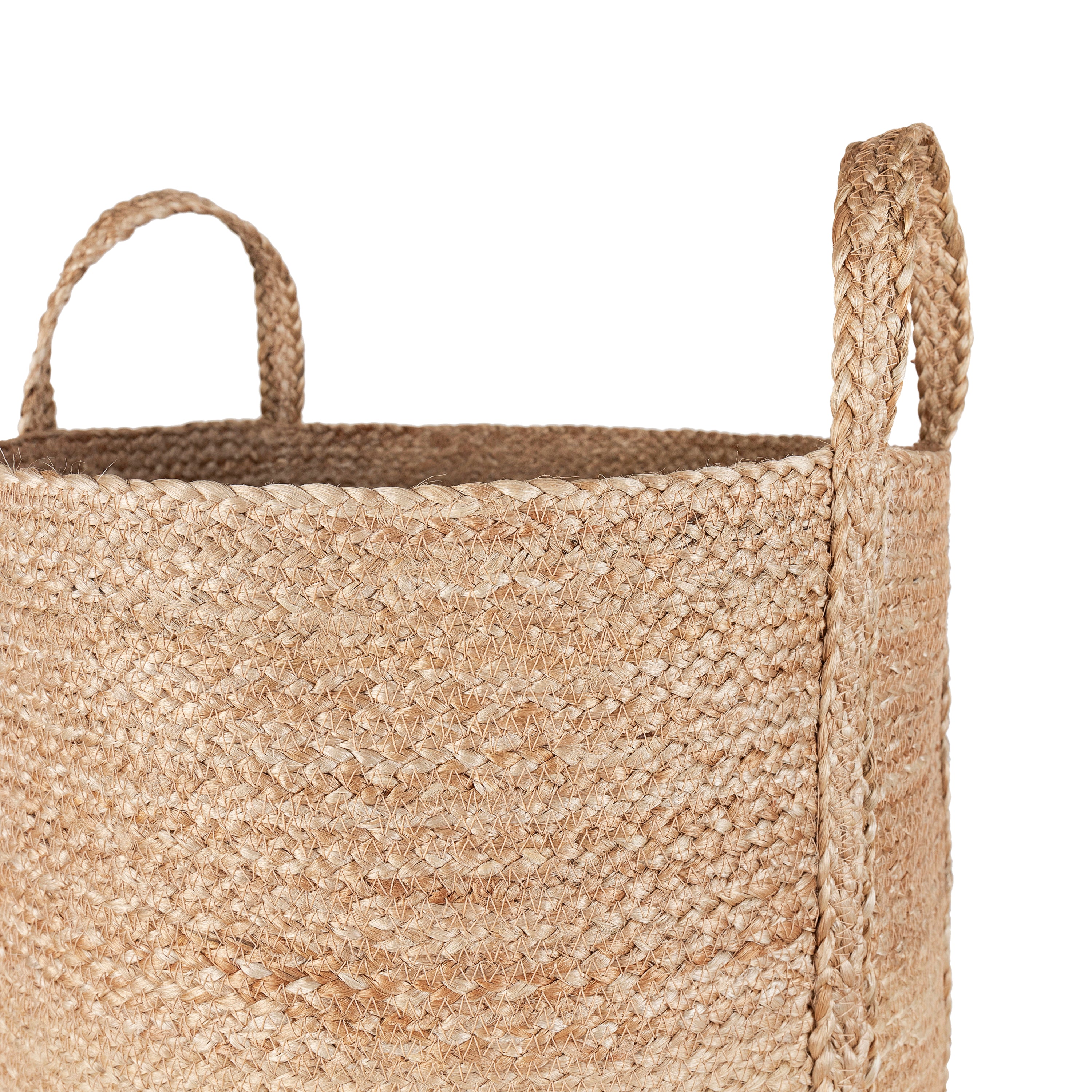 Olly & Rose Large Premium Woven Jute Handmade Storage Baskets 40cm x 50cm Large Baskets