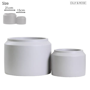 Porto Ceramic Jar Pot Set - Grey