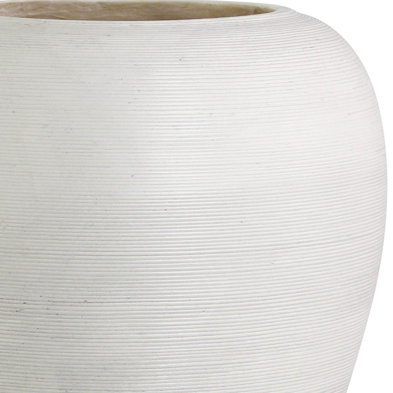 Olly & Rose Extra Large Indoor and Outdoor Planter - Aged White Vase Planter - 39cm XL