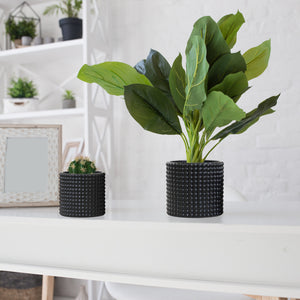 Milan Bubble Dot Pot Set - Matt Black – Olly & Rose