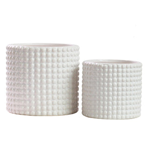 Milan Bubble Dot Pot Set - Matt White