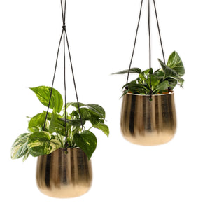 Marrakesh Gold Hanging Pot Set 2 - 14cm