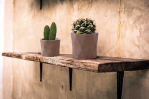 Geometric Plant Pots - Earth Pink Ceramic - Set 2