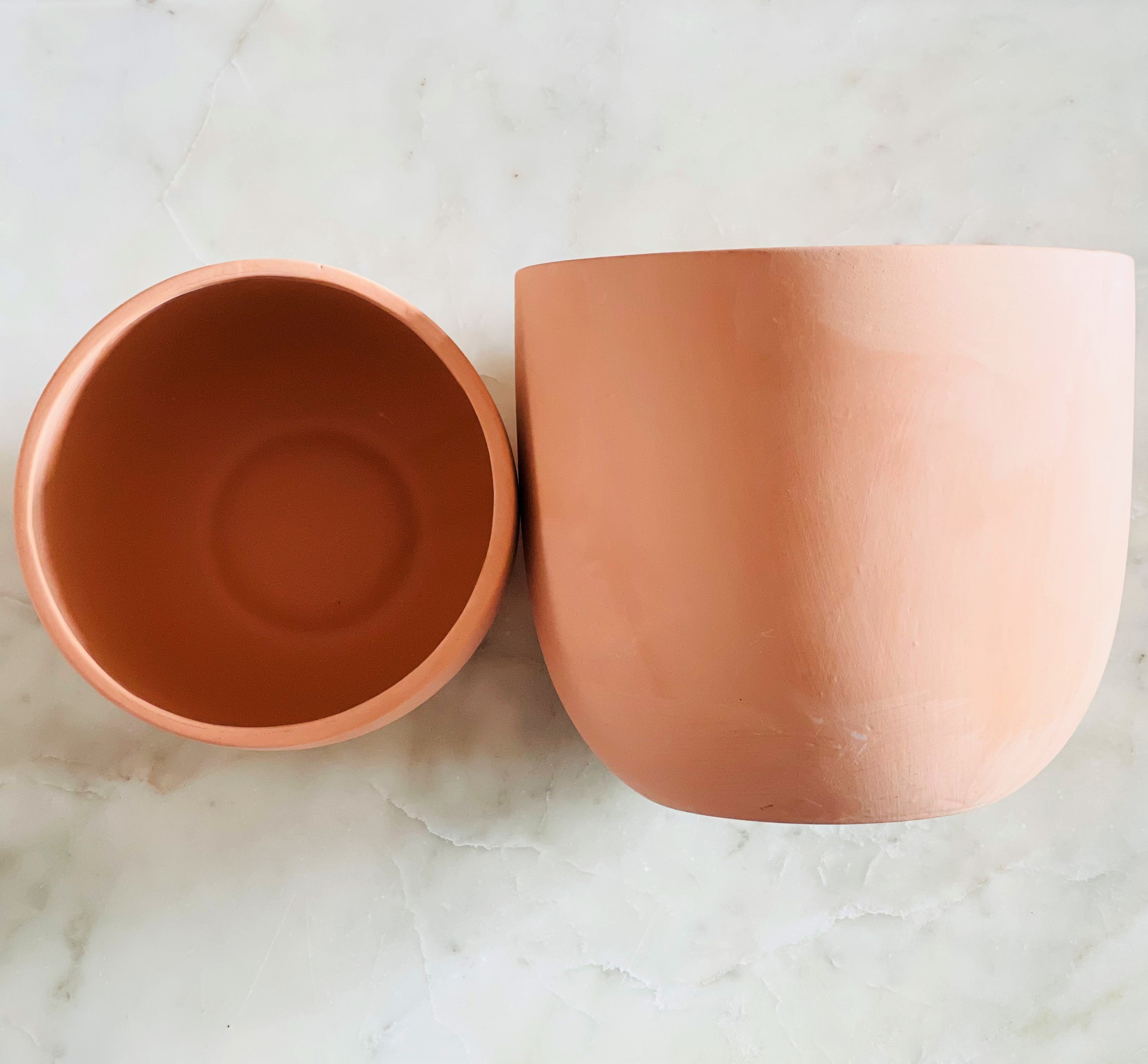 Terracotta Plant Pots - Set 2 - 22 and 17cm